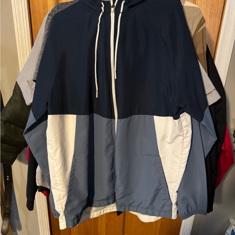 Athletic Works Dark Blue and Gray Windbreaker